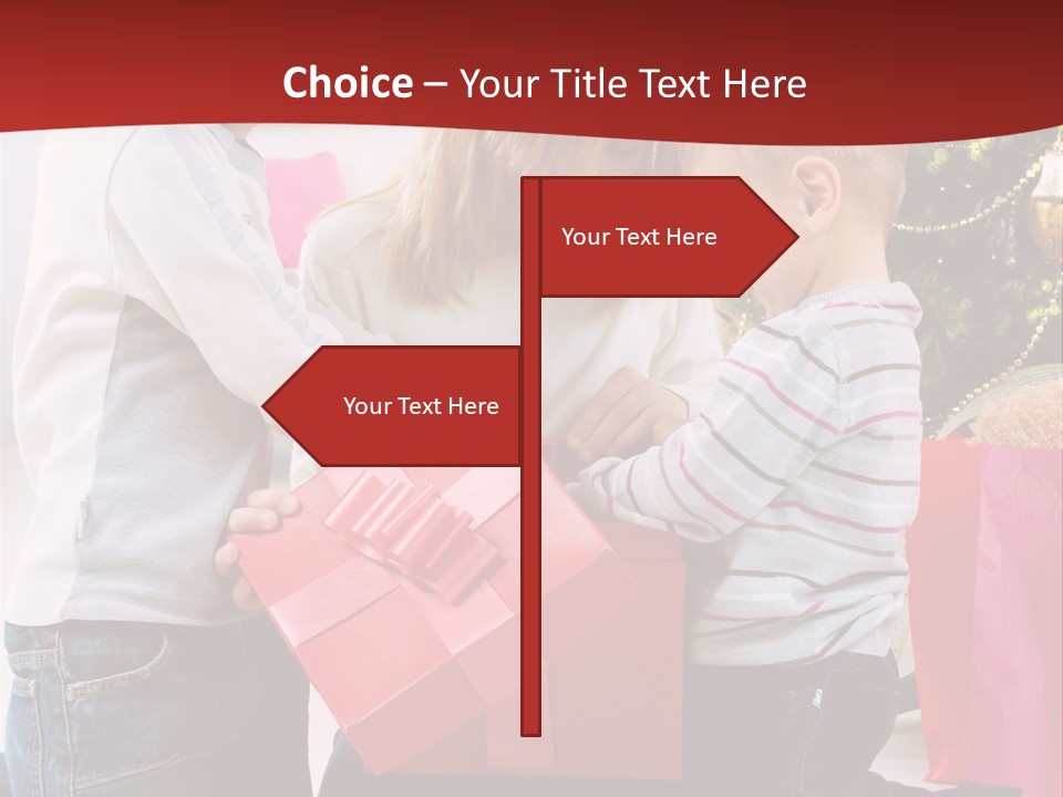 X Mas Cute Daughter PowerPoint Template