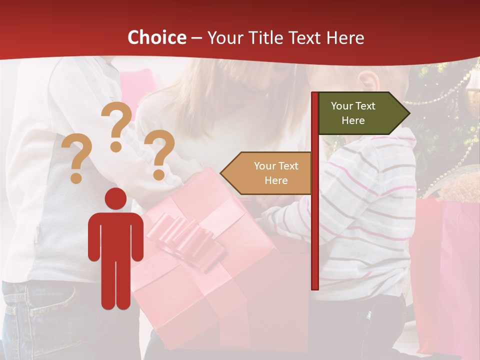 X Mas Cute Daughter PowerPoint Template