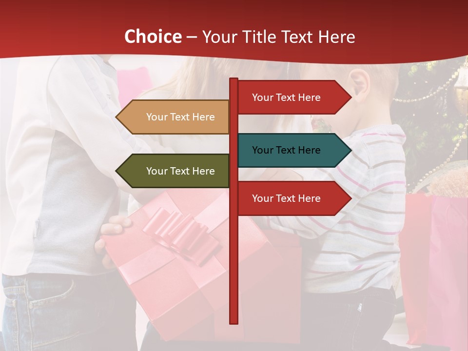 X Mas Cute Daughter PowerPoint Template