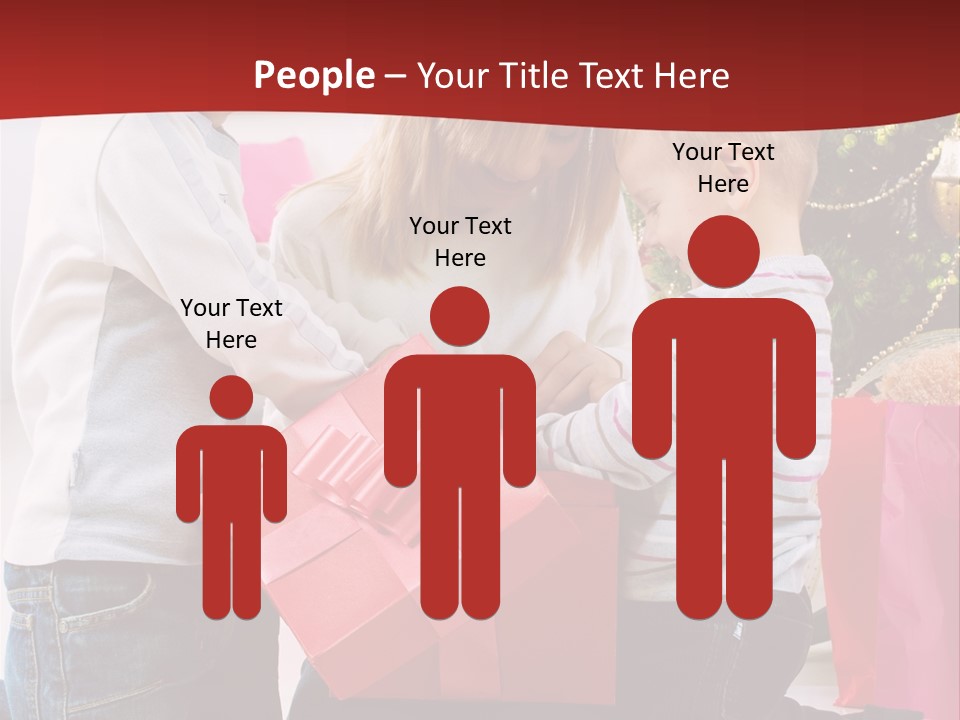 X Mas Cute Daughter PowerPoint Template