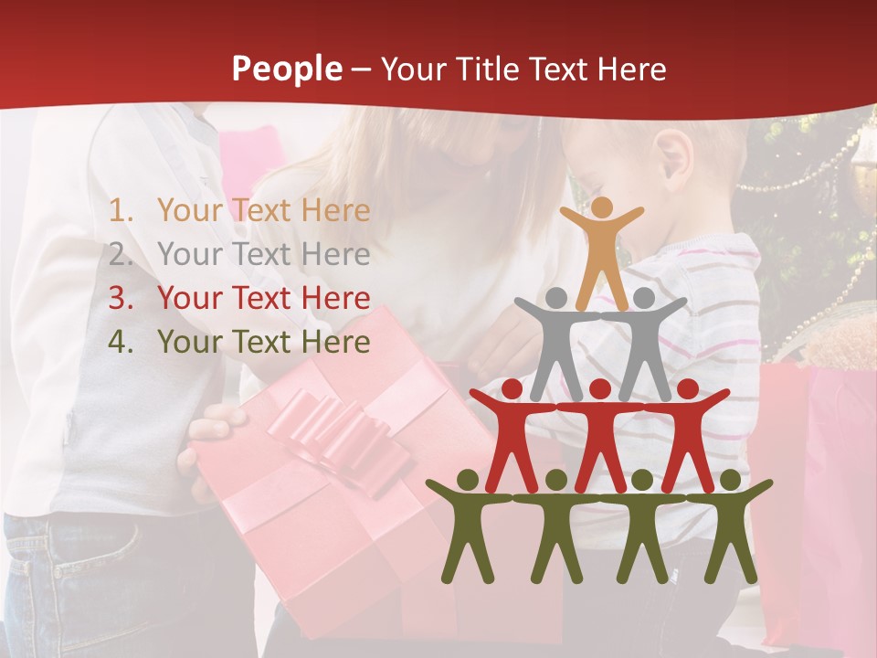 X Mas Cute Daughter PowerPoint Template