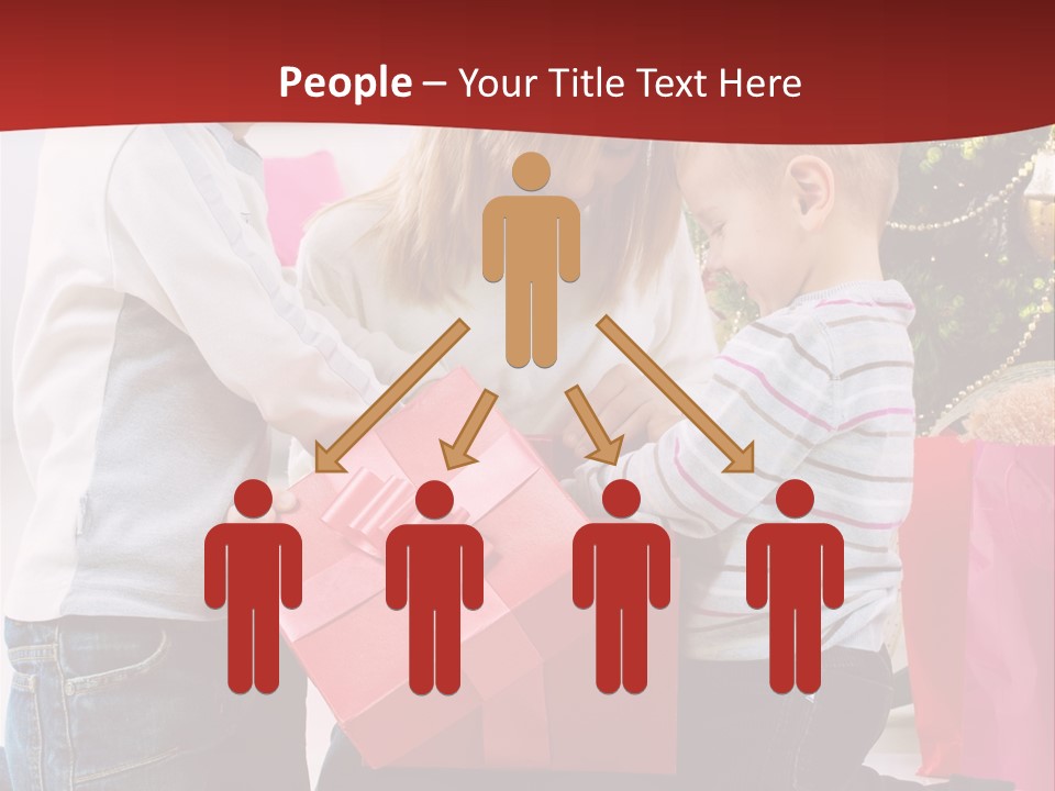 X Mas Cute Daughter PowerPoint Template