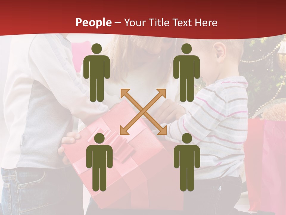 X Mas Cute Daughter PowerPoint Template