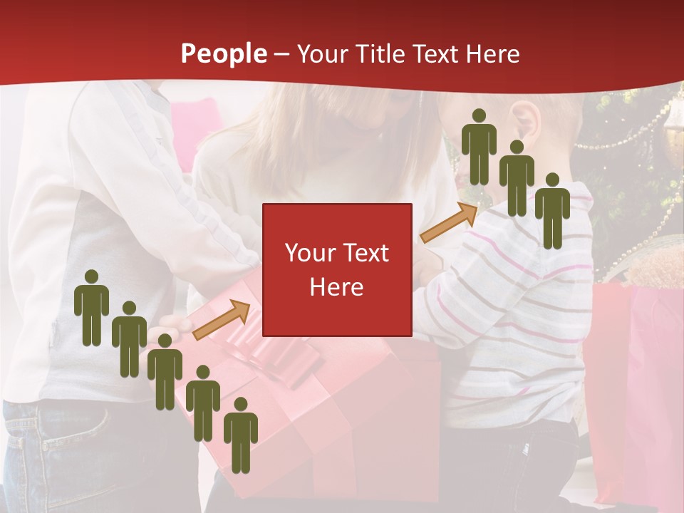 X Mas Cute Daughter PowerPoint Template