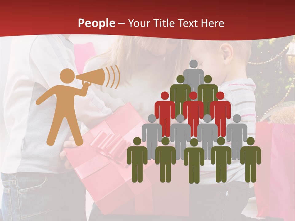 X Mas Cute Daughter PowerPoint Template