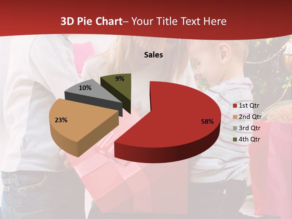 X Mas Cute Daughter PowerPoint Template