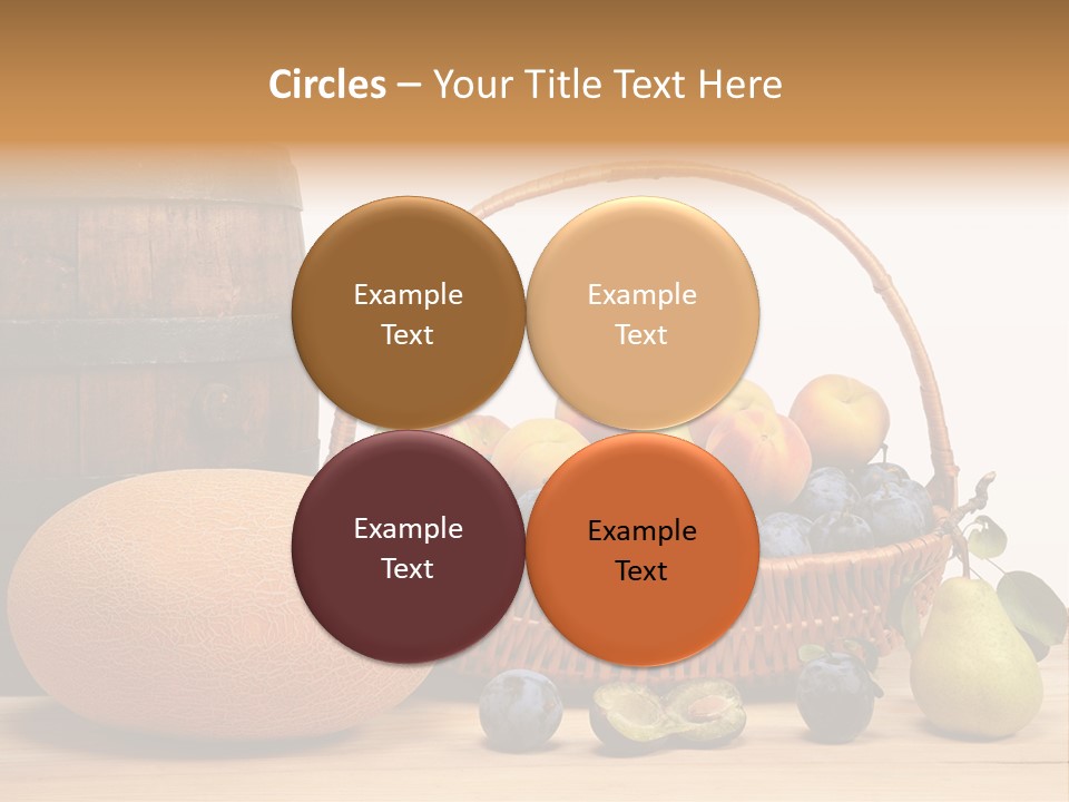 Peaches Fruits Vegetables PowerPoint Template