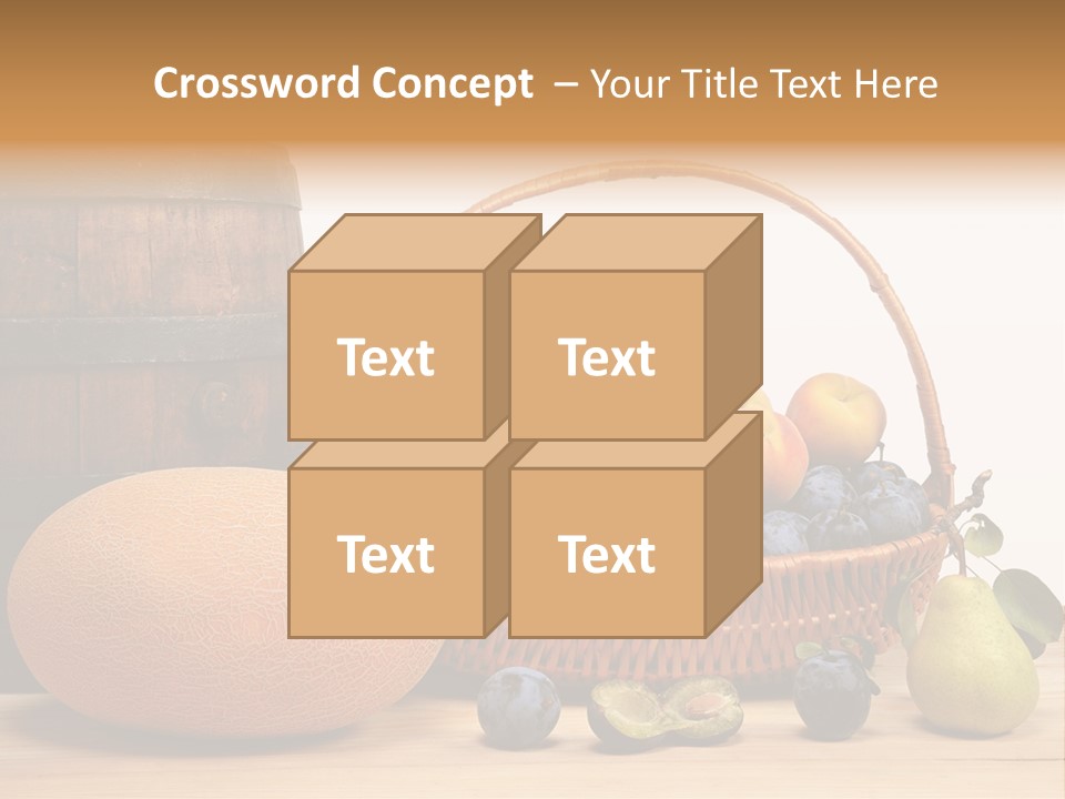 Peaches Fruits Vegetables PowerPoint Template