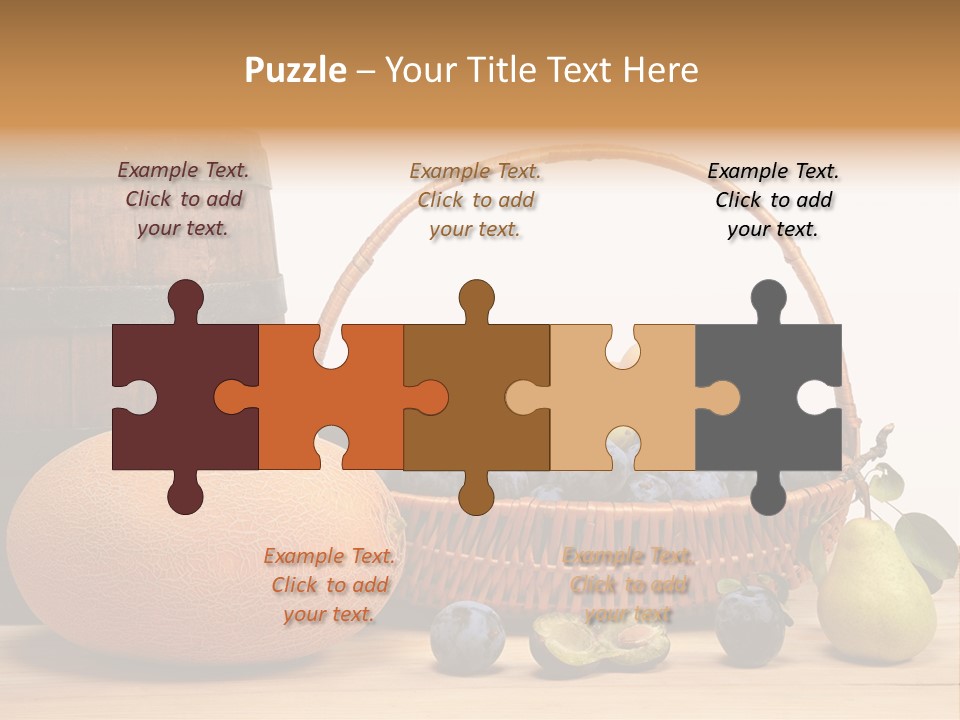 Peaches Fruits Vegetables PowerPoint Template