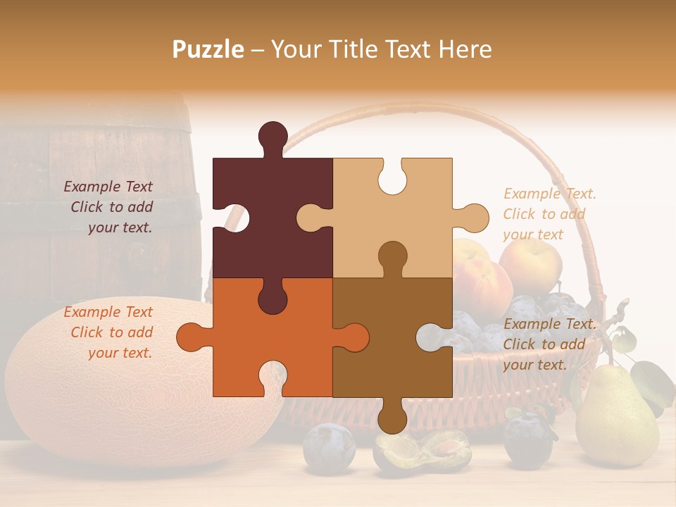 Peaches Fruits Vegetables PowerPoint Template