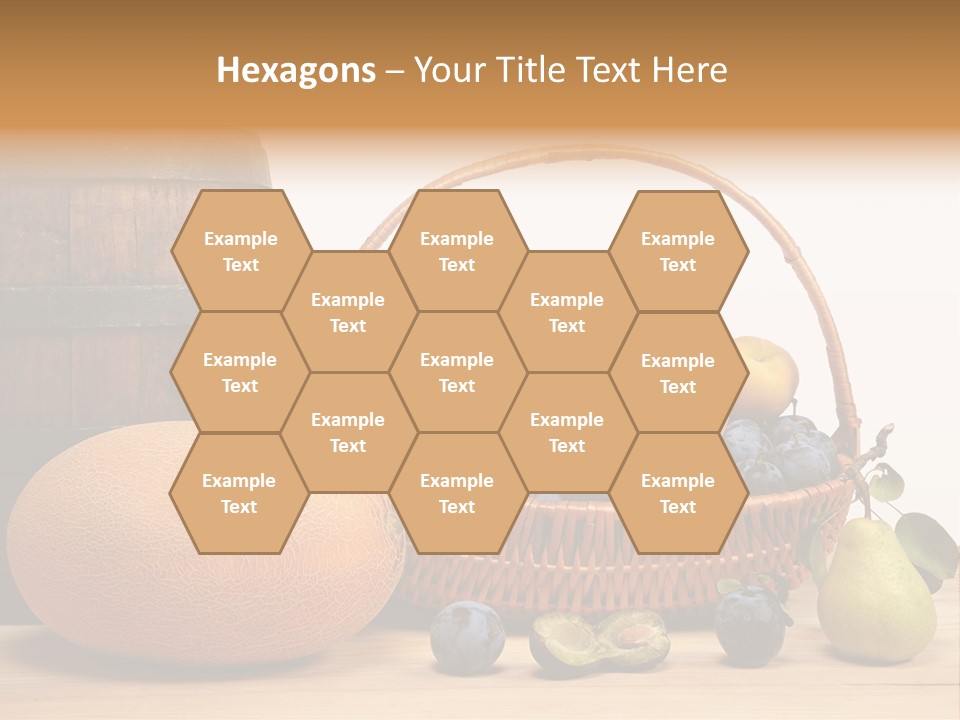 Peaches Fruits Vegetables PowerPoint Template