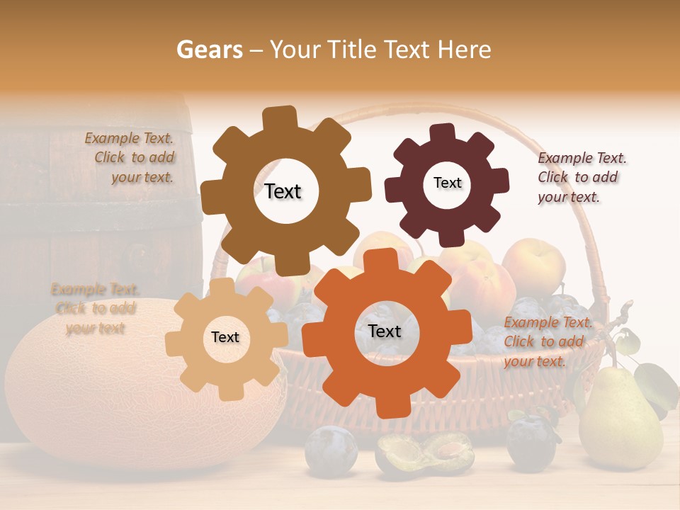 Peaches Fruits Vegetables PowerPoint Template