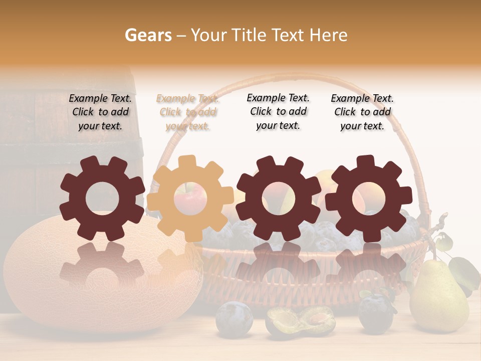 Peaches Fruits Vegetables PowerPoint Template