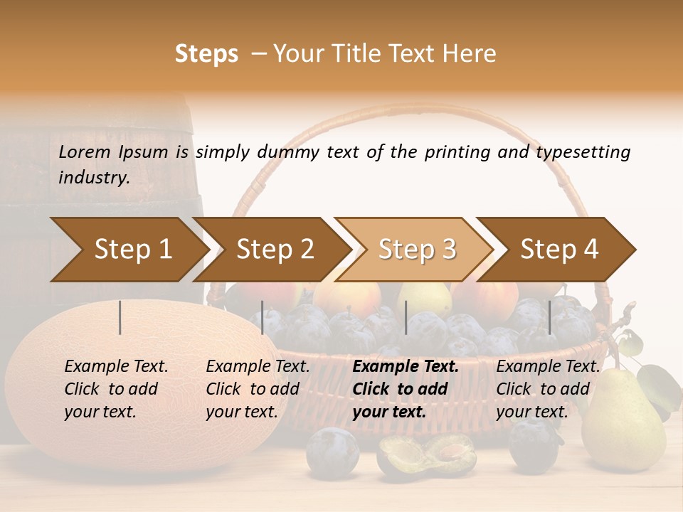Peaches Fruits Vegetables PowerPoint Template