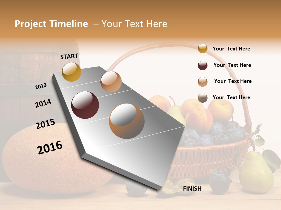 Peaches Fruits Vegetables PowerPoint Template