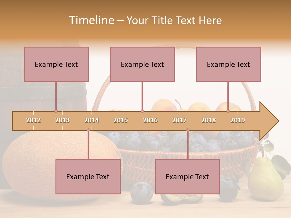 Peaches Fruits Vegetables PowerPoint Template