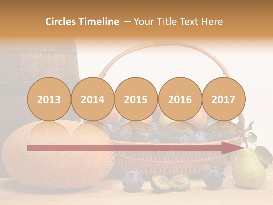 Peaches Fruits Vegetables PowerPoint Template