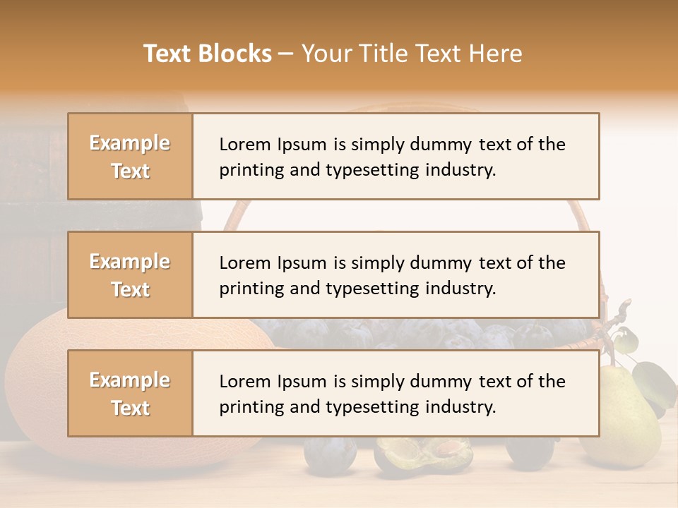 Peaches Fruits Vegetables PowerPoint Template
