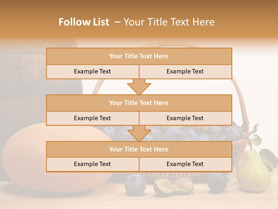 Peaches Fruits Vegetables PowerPoint Template
