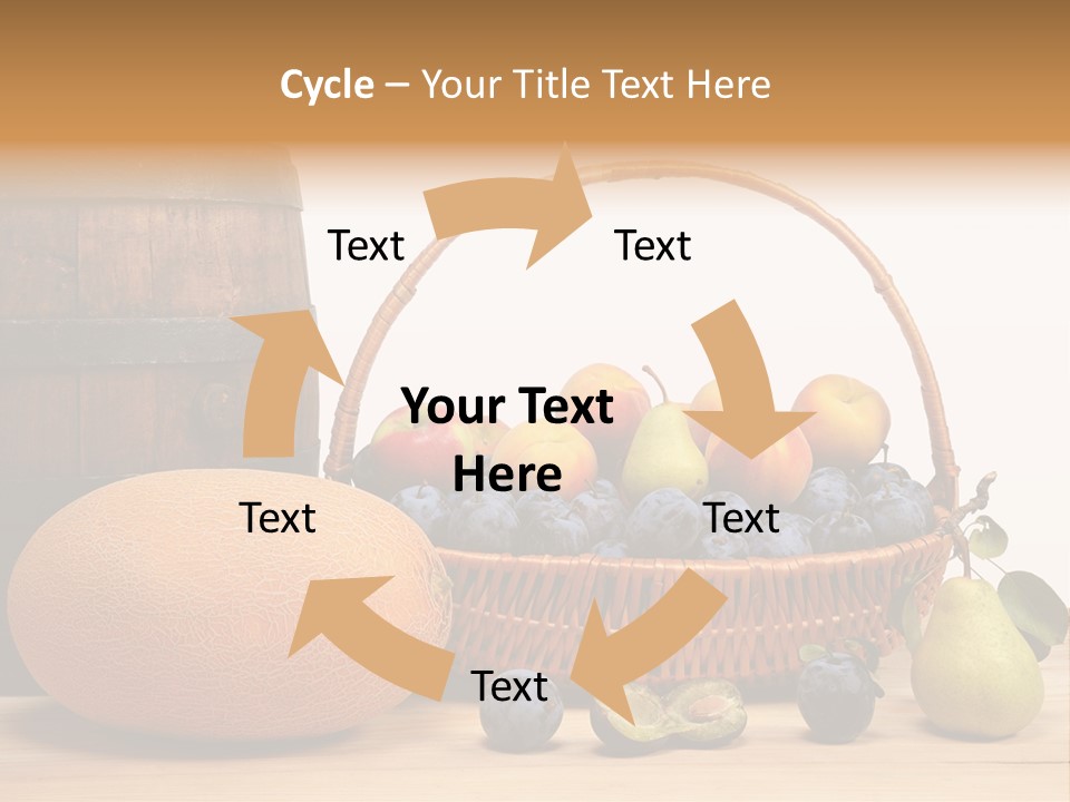 Peaches Fruits Vegetables PowerPoint Template