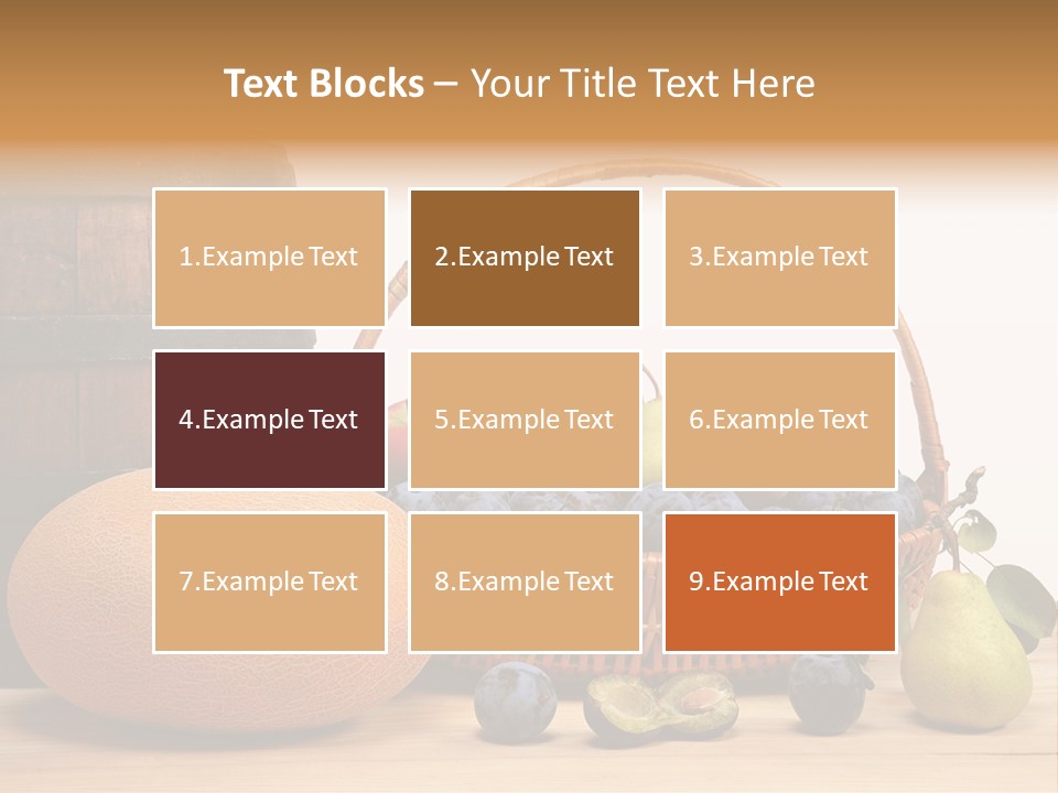 Peaches Fruits Vegetables PowerPoint Template