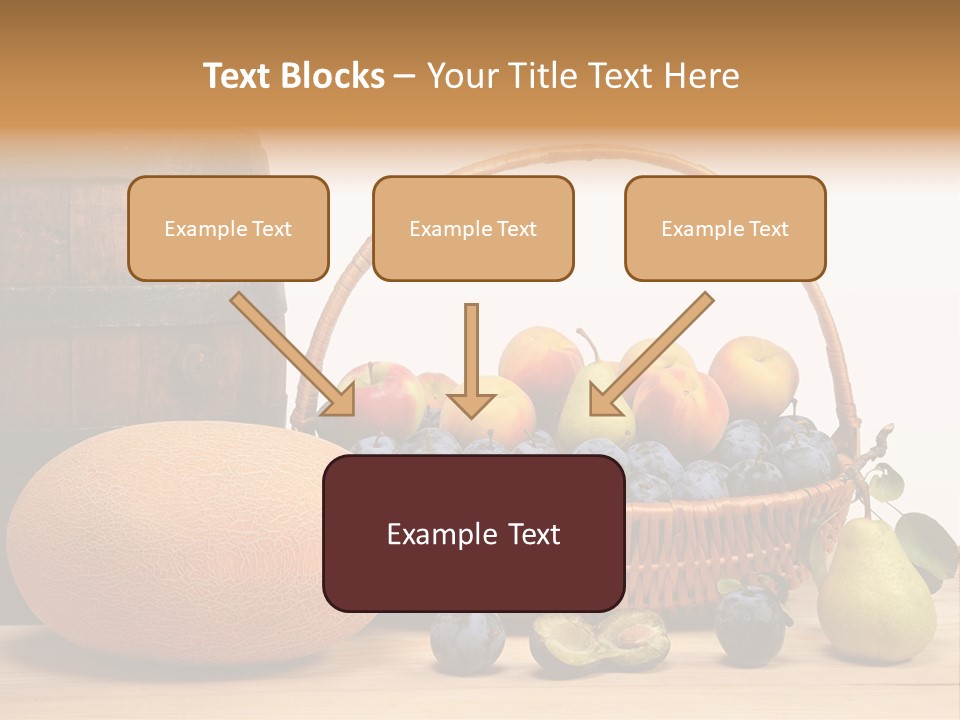 Peaches Fruits Vegetables PowerPoint Template