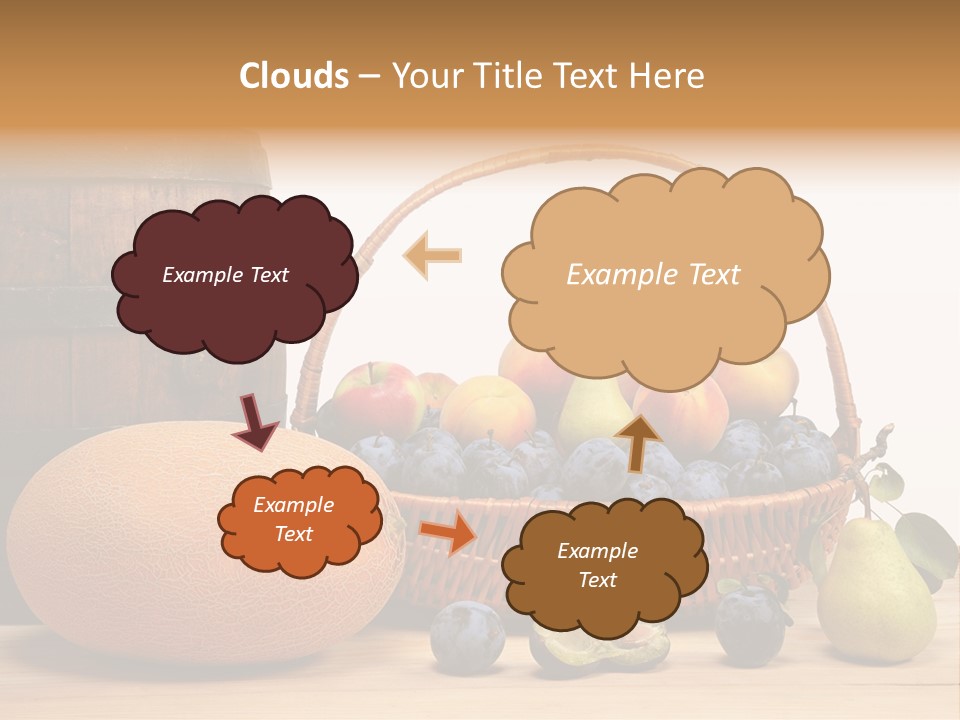 Peaches Fruits Vegetables PowerPoint Template