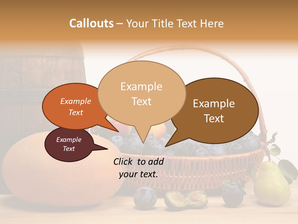 Peaches Fruits Vegetables PowerPoint Template