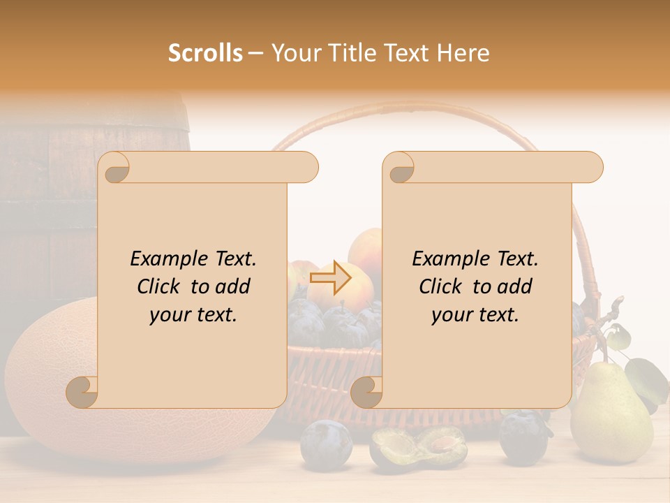 Peaches Fruits Vegetables PowerPoint Template