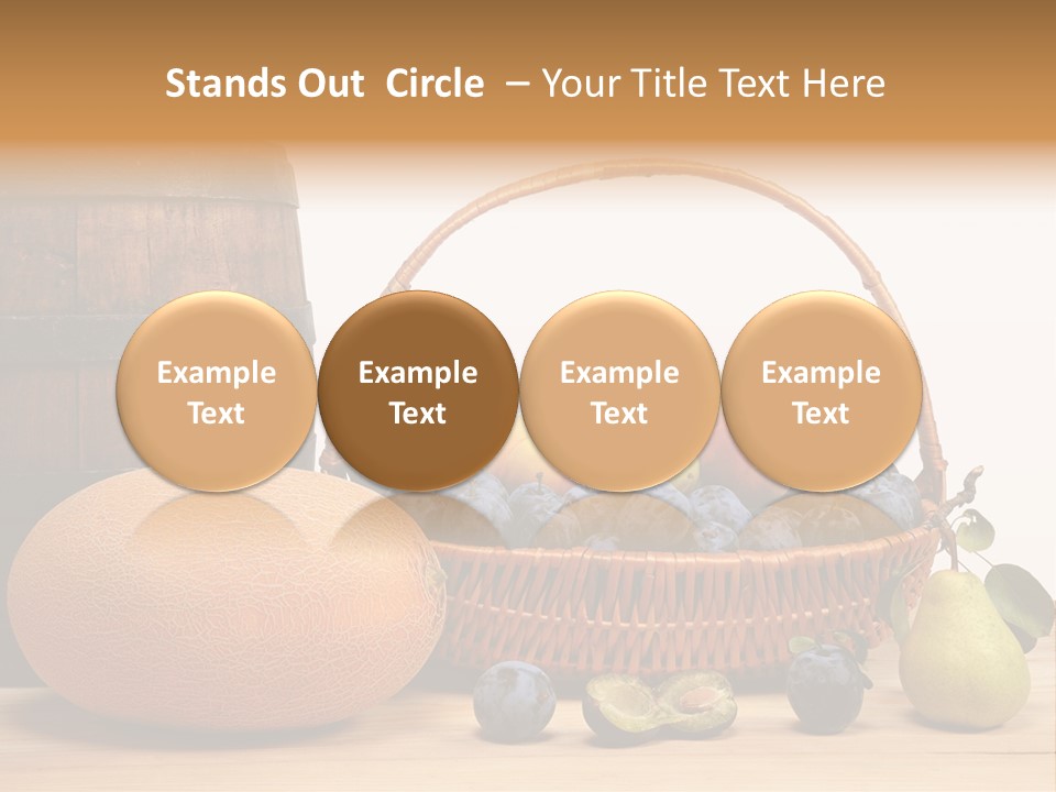 Peaches Fruits Vegetables PowerPoint Template