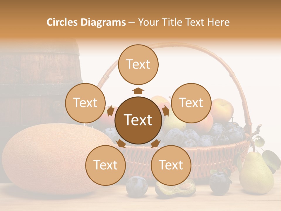 Peaches Fruits Vegetables PowerPoint Template