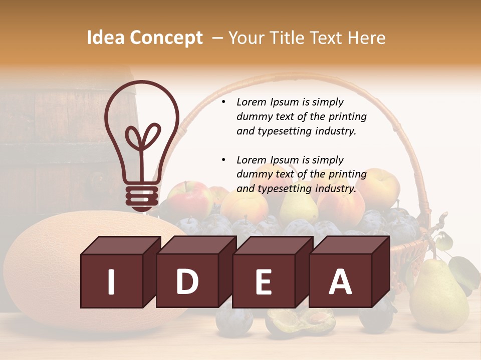 Peaches Fruits Vegetables PowerPoint Template