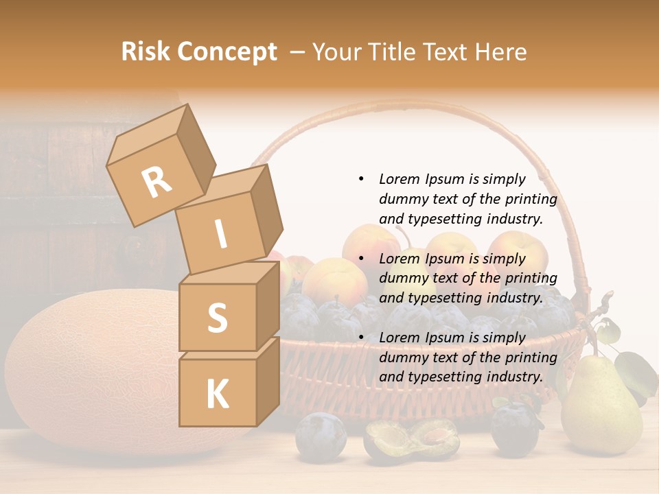 Peaches Fruits Vegetables PowerPoint Template