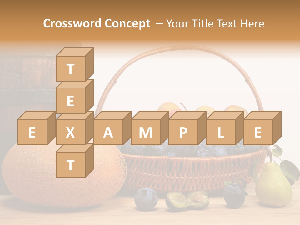 Peaches Fruits Vegetables PowerPoint Template