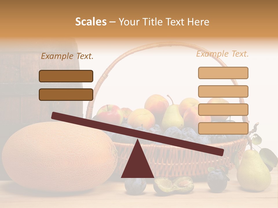 Peaches Fruits Vegetables PowerPoint Template