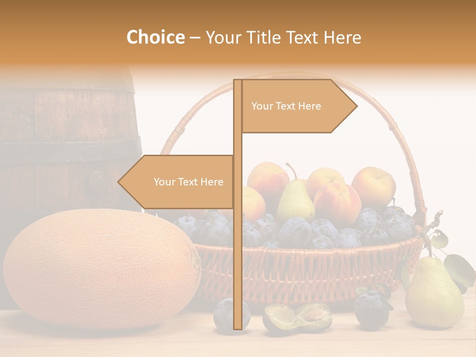 Peaches Fruits Vegetables PowerPoint Template