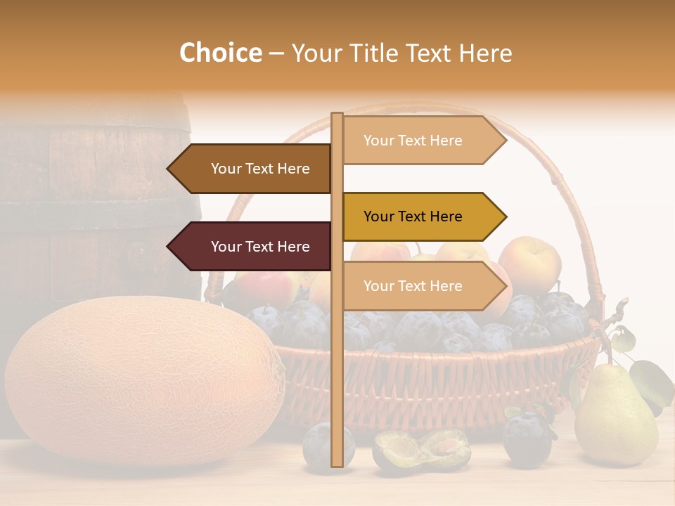 Peaches Fruits Vegetables PowerPoint Template