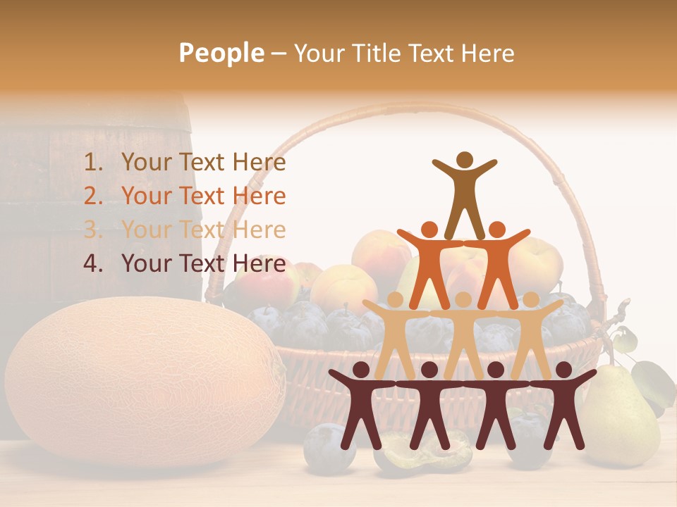 Peaches Fruits Vegetables PowerPoint Template