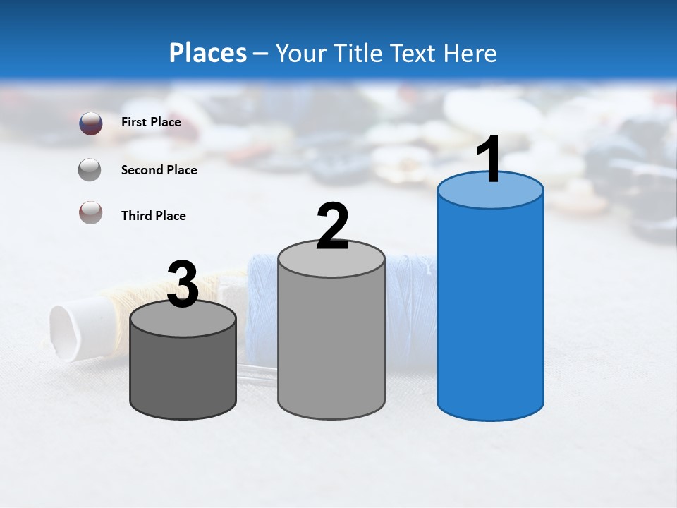 Clothes Blue Sewing PowerPoint Template