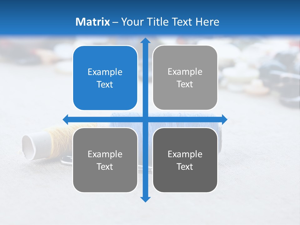 Clothes Blue Sewing PowerPoint Template