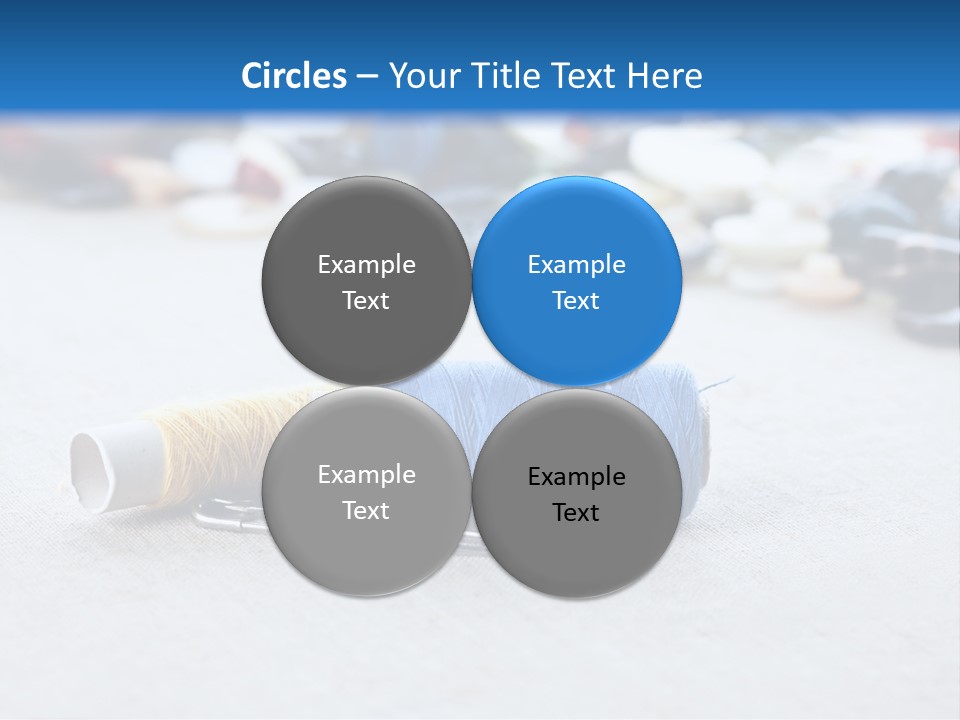 Clothes Blue Sewing PowerPoint Template