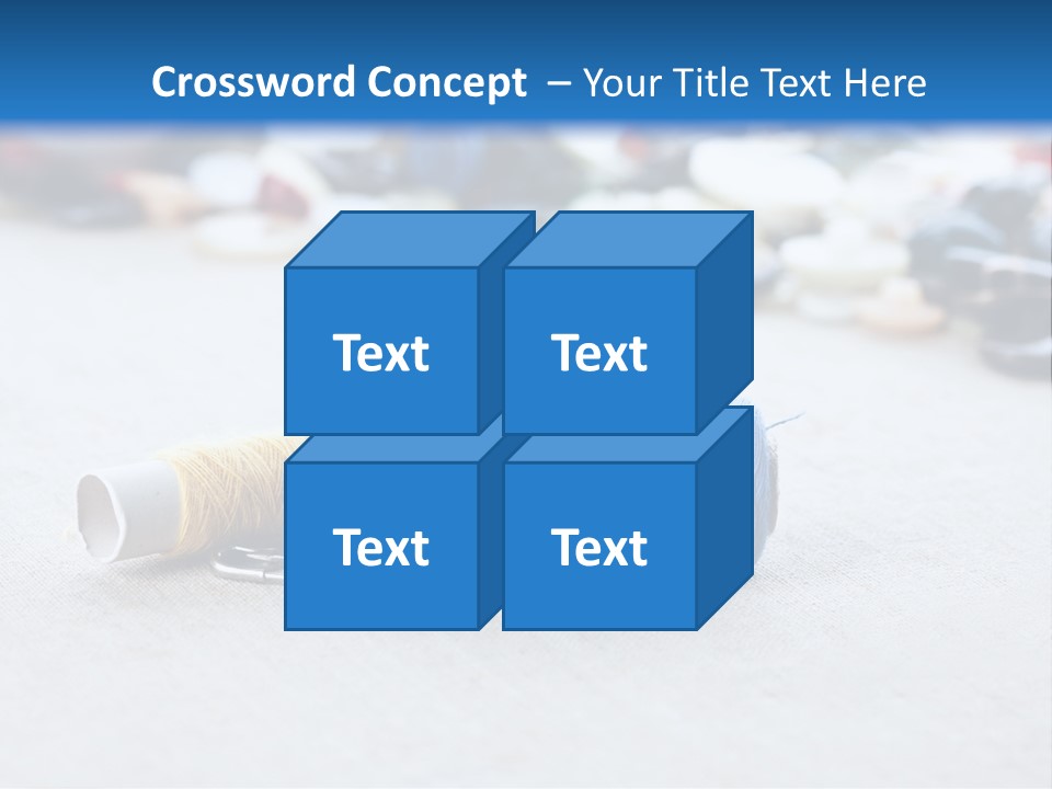 Clothes Blue Sewing PowerPoint Template