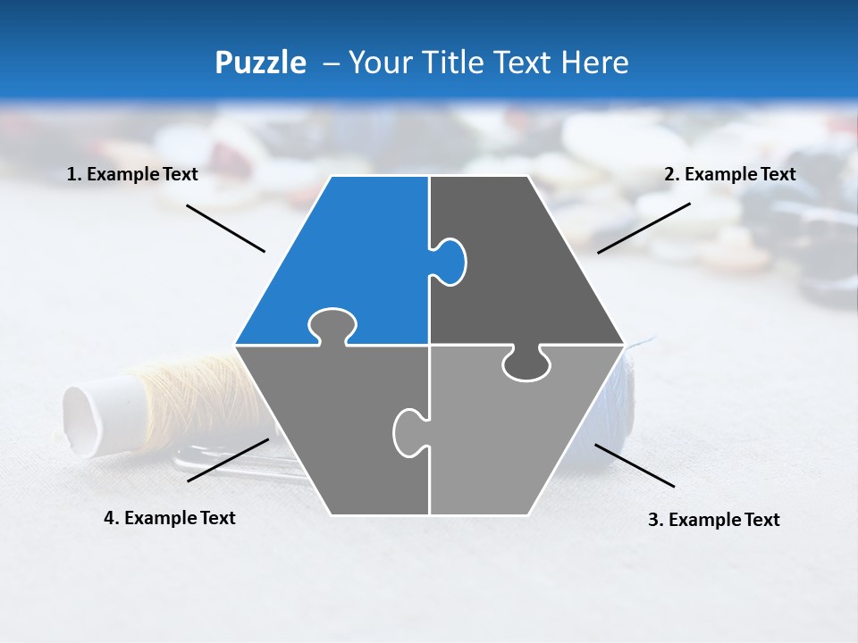 Clothes Blue Sewing PowerPoint Template