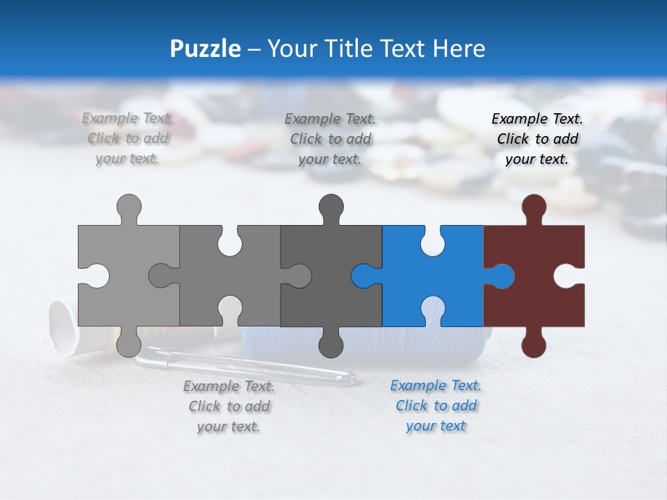 Clothes Blue Sewing PowerPoint Template