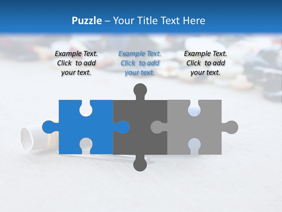 Clothes Blue Sewing PowerPoint Template