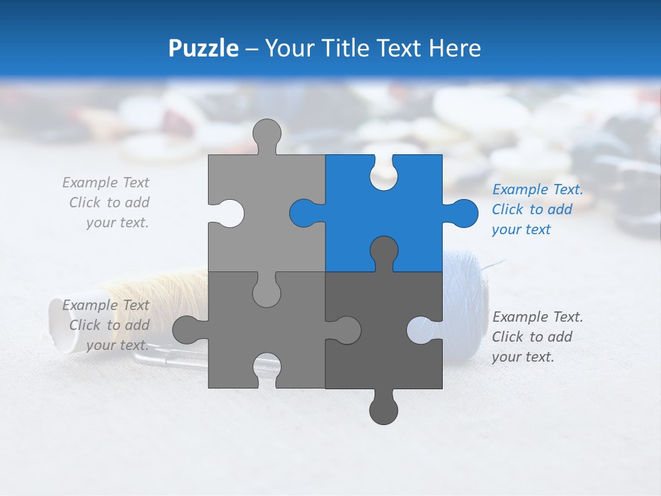 Clothes Blue Sewing PowerPoint Template