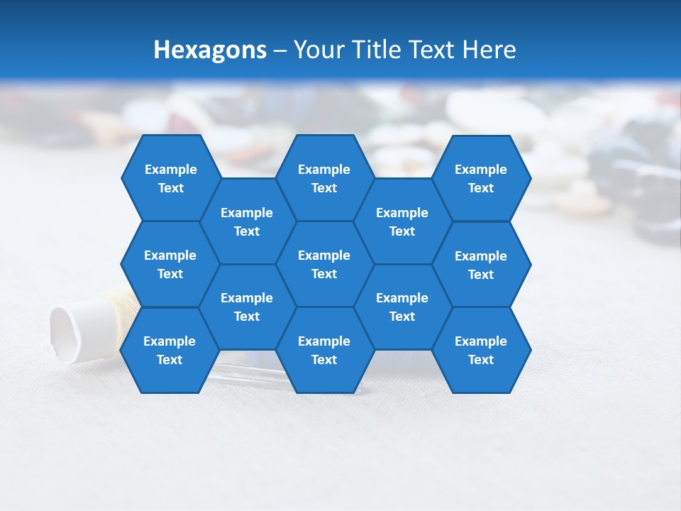 Clothes Blue Sewing PowerPoint Template