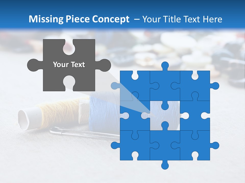 Clothes Blue Sewing PowerPoint Template