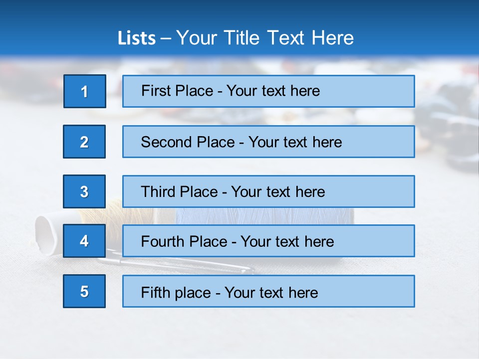 Clothes Blue Sewing PowerPoint Template