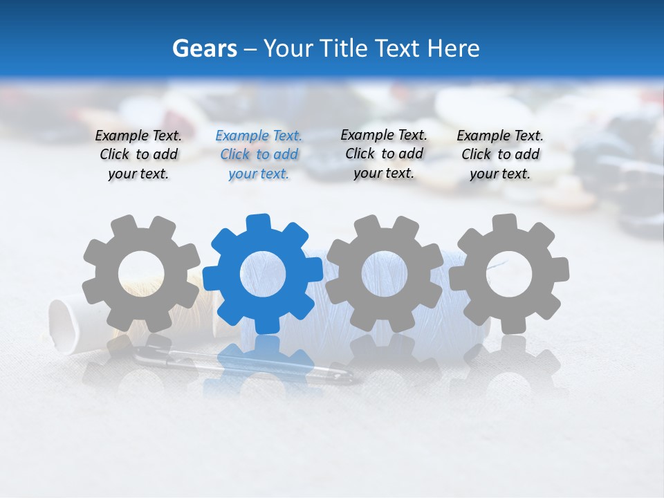 Clothes Blue Sewing PowerPoint Template